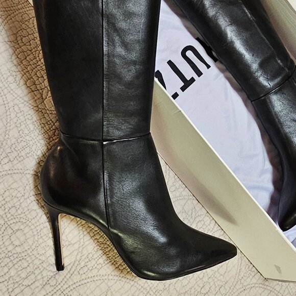 Schutz Mikki Up Knee High Black Boot - US 7B - Picture 4 of 8